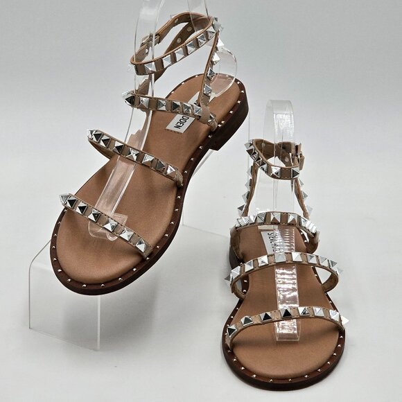 Steve Madden Studded Wrap Around Ankle Strap Sandals - NWOT - Picture 11 of 16